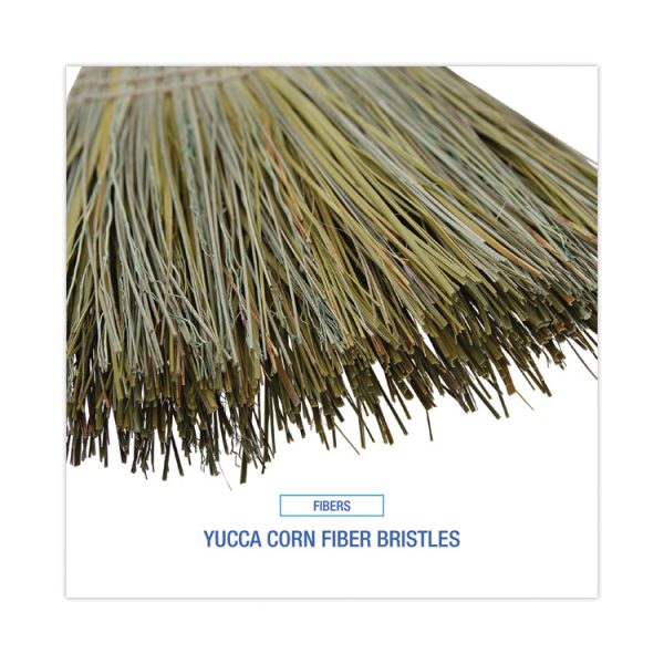 Warehouse Broom, Yucca Corn Fiber Bristles, 56" Overalll Length, Natural, 12/carton - Image 4