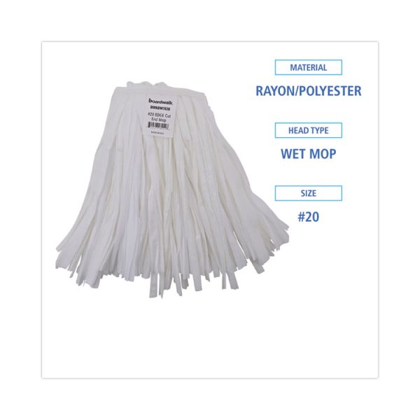 Nonwoven Cut End Edge Mop, Rayon/polyester, #20, White, 12/carton - Image 2