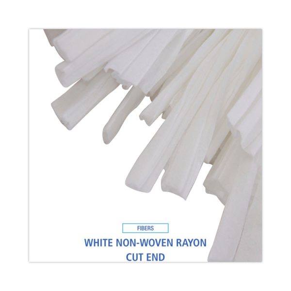 Nonwoven Cut End Edge Mop, Rayon/polyester, #20, White, 12/carton - Image 4