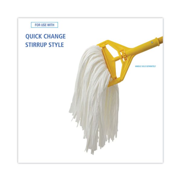 Nonwoven Cut End Edge Mop, Rayon/polyester, #24, White, 12/carton - Image 3