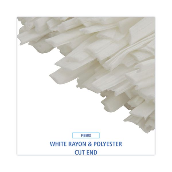 Nonwoven Cut End Edge Mop, Rayon/polyester, #24, White, 12/carton - Image 4