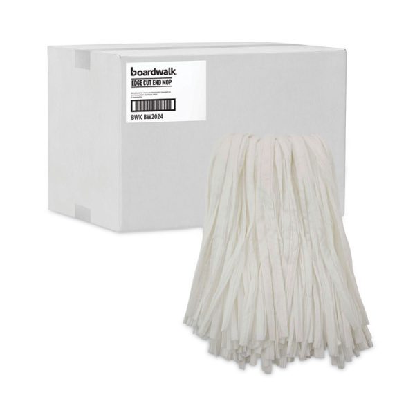 Nonwoven Cut End Edge Mop, Rayon/polyester, #24, White, 12/carton - Image 9
