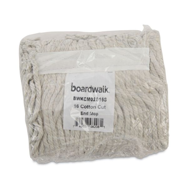 Mop Head, Cotton, Cut-End, White, 4-Ply, #16 Band, 12/carton - Image 7