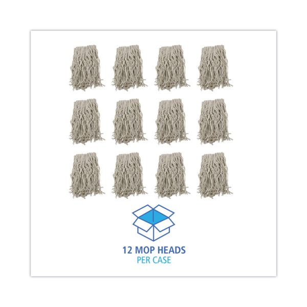Mop Head, Cotton, Cut-End, White, 4-Ply, #16 Band, 12/carton - Image 8