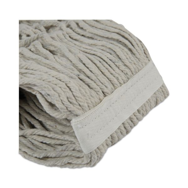 Banded Cotton Mop Head, #24, White, 12/carton - Image 6