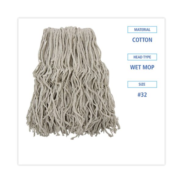 Cotton Mop Head, Cut-End, #32, White, 12/carton - Image 2
