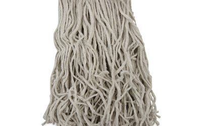 Banded Mop Head, Cotton, Cut-End, White, 16 Oz, 12/carton