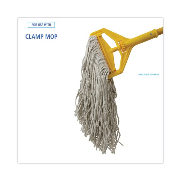 Banded Mop Head, Cotton, Cut-End, White, 16 Oz, 12/carton - Image 3