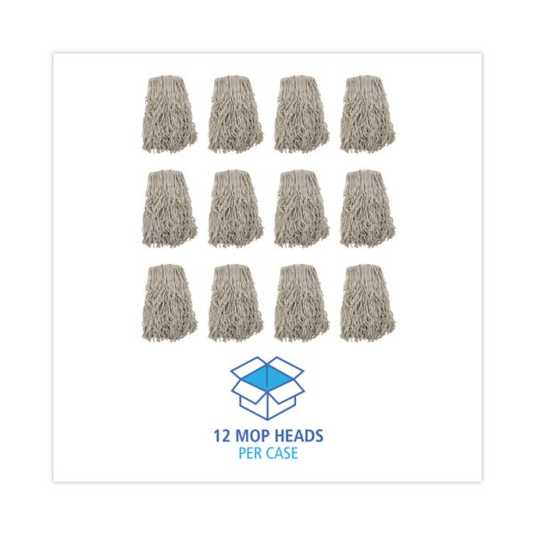 Banded Cotton Mop Heads, 24oz, White, 12/carton - Image 8