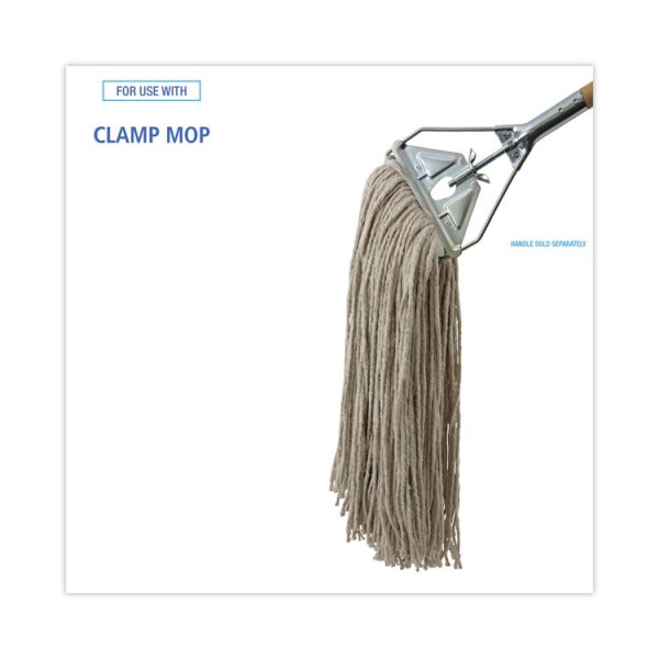 Mop Head, Cotton, Cut-End, White, 4-Ply, 32oz, 12/carton - Image 3