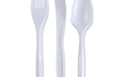 Three-Piece Cutlery Kit, Fork/knife/teaspoon, Polypropylene, White, 250/carton