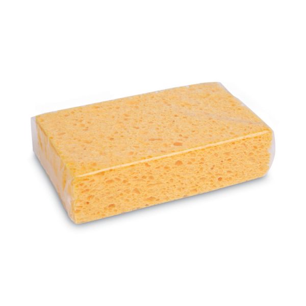 Medium Cellulose Sponge, 3.67 X 6.08, 1.55" Thick, Yellow, 24/carton - Image 2