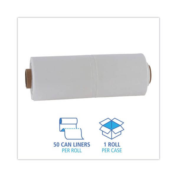 Industrial Drum Liners Rolls, 60 Gal, 2.7 Mil, 38 X 63, Clear, 1 Roll Of 50 Bags - Image 3