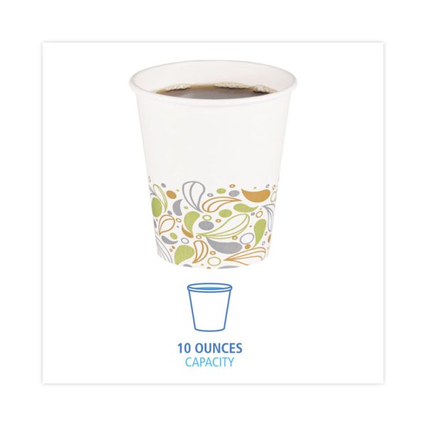 Deerfield Printed Paper Hot Cups, 10 oz, 50 Cups/Sleeve, 20 Sleeves/Carton - Image 2