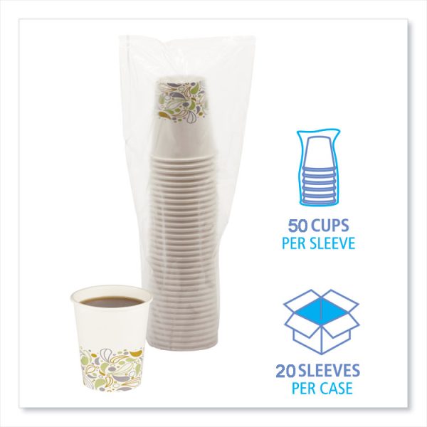 Deerfield Printed Paper Hot Cups, 8 oz, 50 Cups/Sleeve, 20 Sleeves/Carton - Image 5