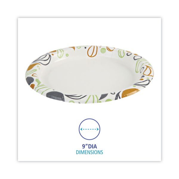 Deerfield Printed Paper Plates, 9" Dia, Coated/soak Proof, Multicolor, 125/pack, 8 Packs/carton - Image 4