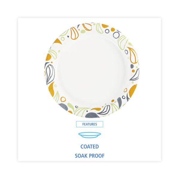 Deerfield Printed Paper Plates, 9" Dia, Coated/soak Proof, Multicolor, 125/pack, 8 Packs/carton - Image 5