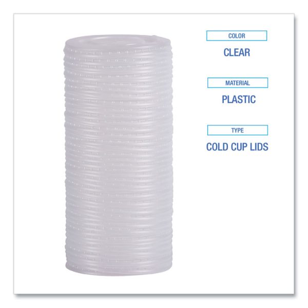 Deerfield Cold Cup Lids, Fits 12 Oz To 20 Oz Cups, Clear, Plastic, 50/pack, 20 Packs/carton - Image 5