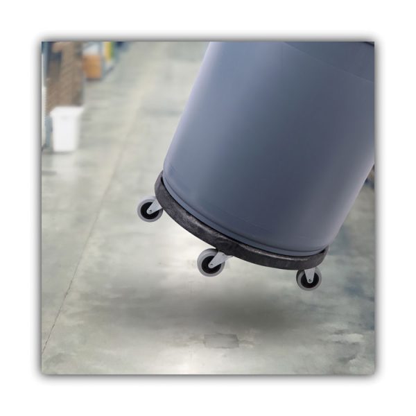 Refuse Container Utility Dolly, 300 lb Capacity, 18.25" Diameter, Gray - Image 5