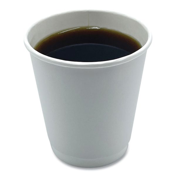 Paper Hot Cups, Double-Walled, 10 oz, White, 500/Carton - Image 2