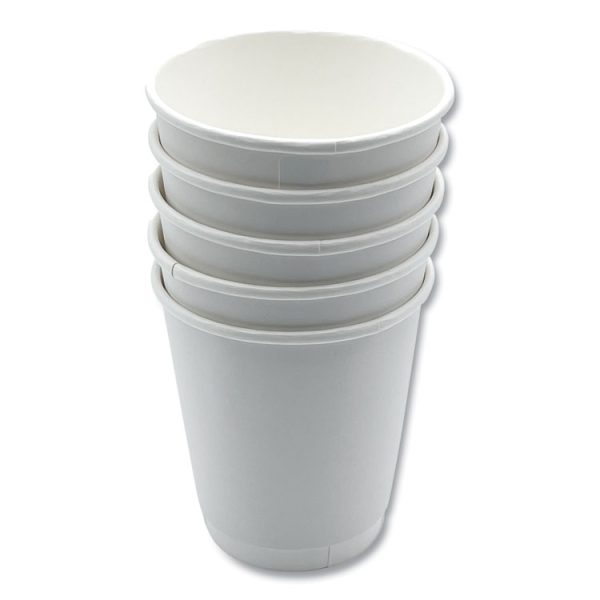 Paper Hot Cups, Double-Walled, 10 oz, White, 500/Carton - Image 4