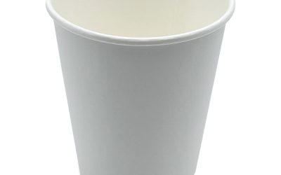 Paper Hot Cups, Double-Walled, 12 oz, White, 500/Carton
