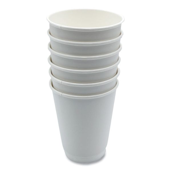 Paper Hot Cups, Double-Walled, 12 oz, White, 500/Carton - Image 4