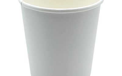 Paper Hot Cups, Double-Walled, 8 oz, White, 500/Carton