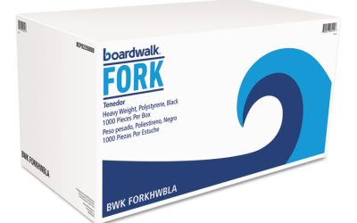 Heavyweight Polystyrene Cutlery, Fork, Black, 1000/carton