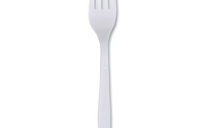 Heavyweight Wrapped Polypropylene Cutlery, Fork, White, 1,000/carton