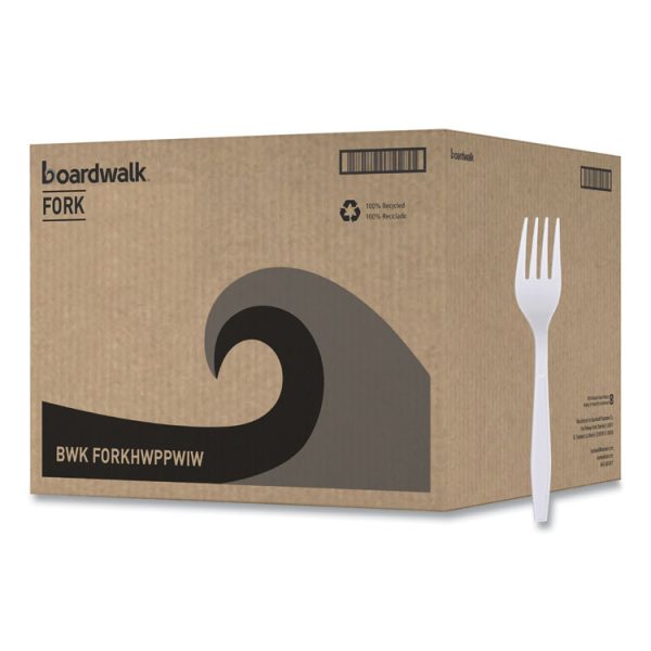 Heavyweight Wrapped Polypropylene Cutlery, Fork, White, 1,000/carton - Image 2