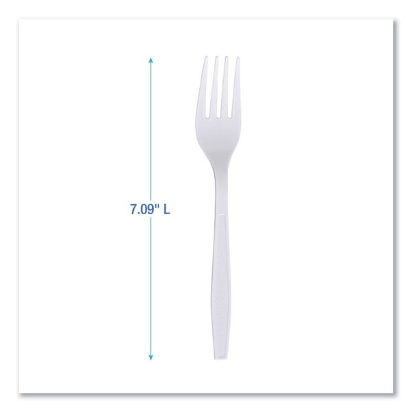 Heavyweight Wrapped Polypropylene Cutlery, Fork, White, 1,000/carton - Image 3