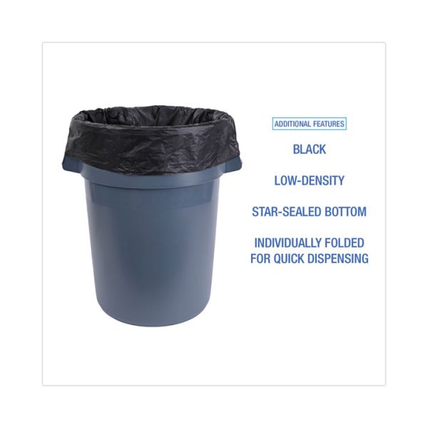 Linear Low Density Industrial Can Liners, 56 Gal, 1.7 Mil, 43 X 47, Black, 100/carton - Image 4