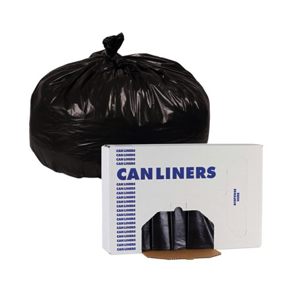 Linear Low Density Industrial Can Liners, 56 Gal, 1.7 Mil, 43 X 47, Black, 100/carton - Image 6