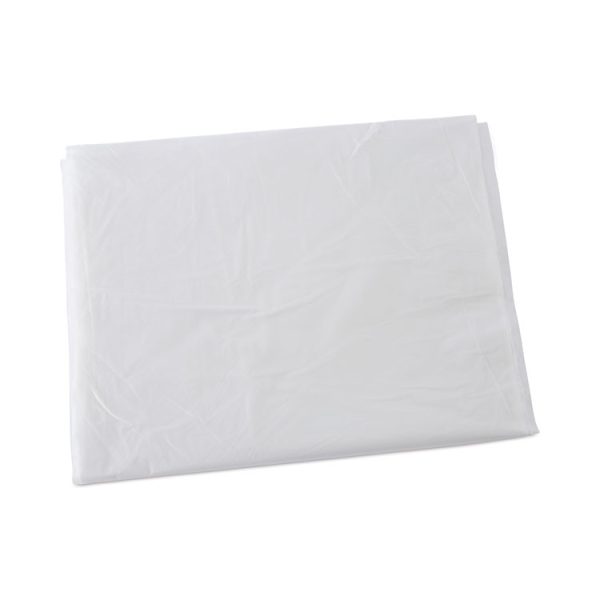 High Density Industrial Can Liners Flat Pack, 60 gal, 16 mic, 38 x 60, Natural, 100/Carton