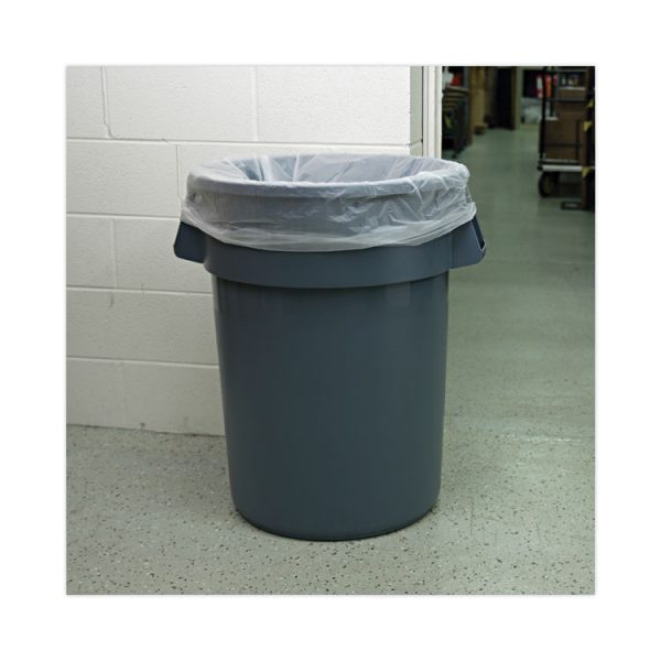 High Density Industrial Can Liners Flat Pack, 56 gal, 16 mic, 43 x 48, Natural, 200/Carton - Image 5