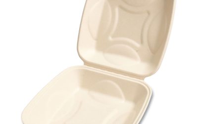 Bagasse PFAS-Free Food Containers, 1-Compartment, 9 x 1.93 x 9, Tan, Bamboo/Sugarcane, 100/Sleeve, 2 Sleeves/Carton