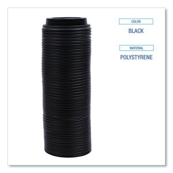 Hot Cup Lids, Fits 8 Oz Hot Cups, Black, 1,000/carton - Image 3