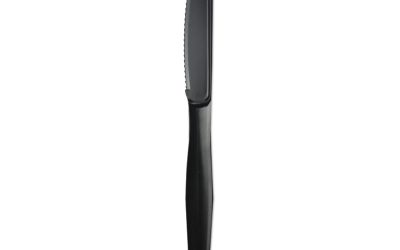 Heavyweight Polypropylene Cutlery, Knife, Black, 1000/carton