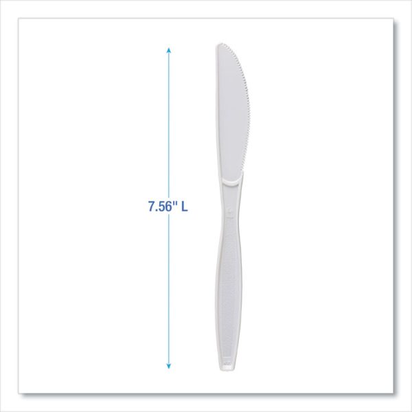 Heavyweight Polypropylene Cutlery, Knife, White, 1000/carton - Image 3