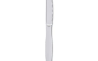 Heavyweight Polystyrene Cutlery, Knife, White, 1000/carton