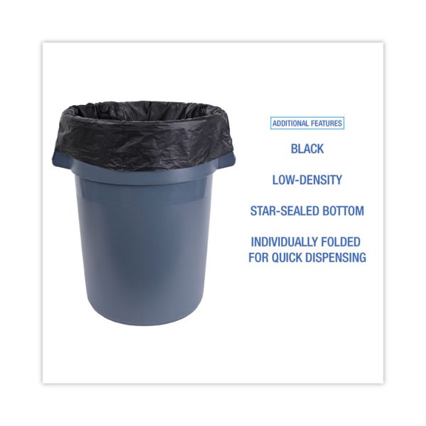 Linear Low Density Industrial Can Liners, 30 Gal, 0.65 Mil, 30 X 36, Black, 200/carton - Image 3