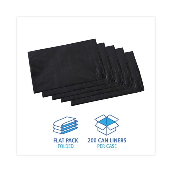 Linear Low Density Industrial Can Liners, 33 Gal, 0.6 Mil, 33 X 39, Black, 200/carton - Image 3
