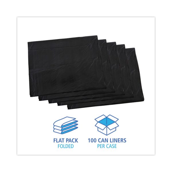Linear Low Density Industrial Can Liners, 60 Gal, 0.7 Mil, 38 X 58, Black, 100/carton - Image 3