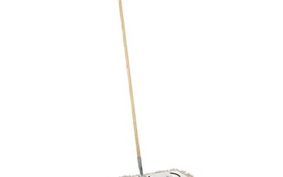 Cotton Dry Mopping Kit, 24 X 5 Natural Cotton Head, 60″ Natural Wood Handle