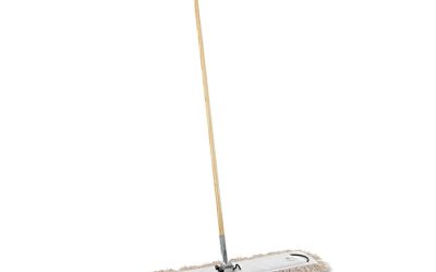 Cotton Dry Mopping Kit, 36 X 5 Natural Cotton Head, 60″ Natural Wood Handle