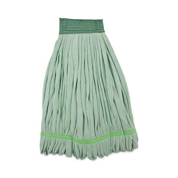Microfiber Looped-End Wet Mop Head, Large, Green, 12/carton