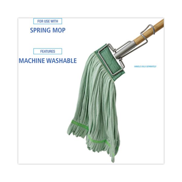 Microfiber Looped-End Wet Mop Head, Large, Green, 12/carton - Image 3