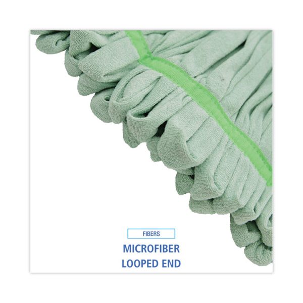 Microfiber Looped-End Wet Mop Head, Large, Green, 12/carton - Image 4