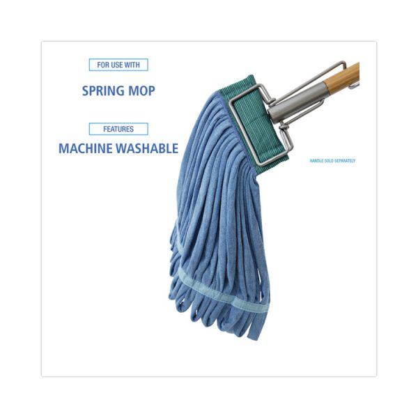 Microfiber Looped-End Wet Mop Heads, Medium, Blue, 12/carton, 12/carton - Image 3